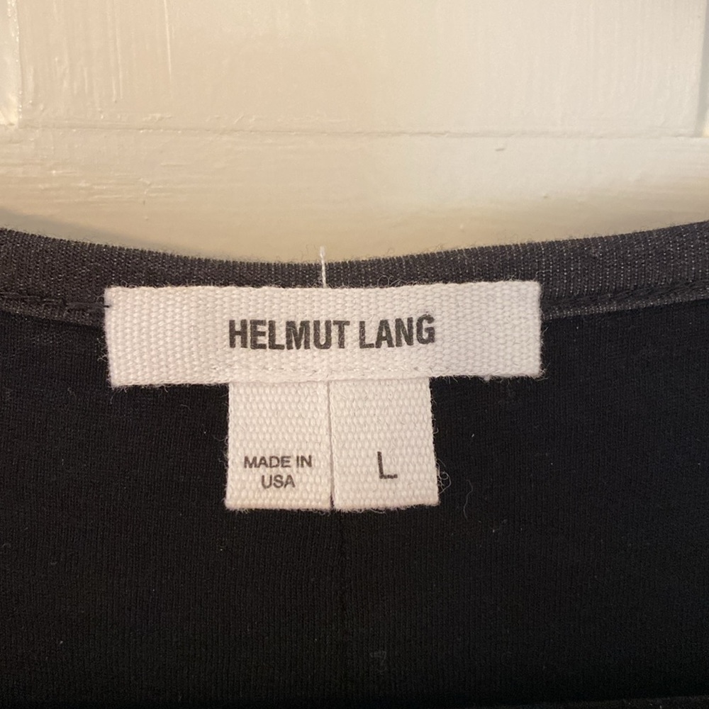 Helmut Lang Black and Cream Maxi Dress Large - Picture 3 of 6